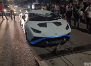 Sebuah Mobil Lamborghini Menabrak Pemulung Hingga Tewas