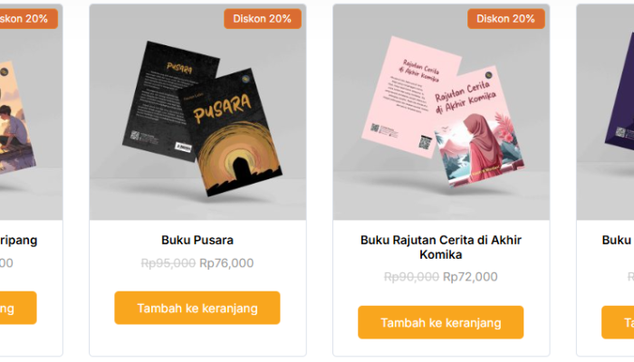 Promo Spesial Kemerdekaan, Diskon Buku 20% di Detak Pustaka