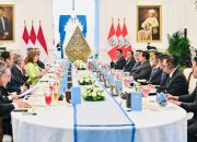 Prabowo Sambut Presiden Peru dengan Jamuan Makan Siang di Istana Merdeka
