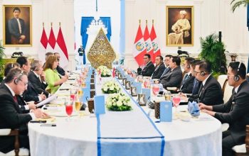 Prabowo Sambut Presiden Peru dengan Jamuan Makan Siang di Istana Merdeka