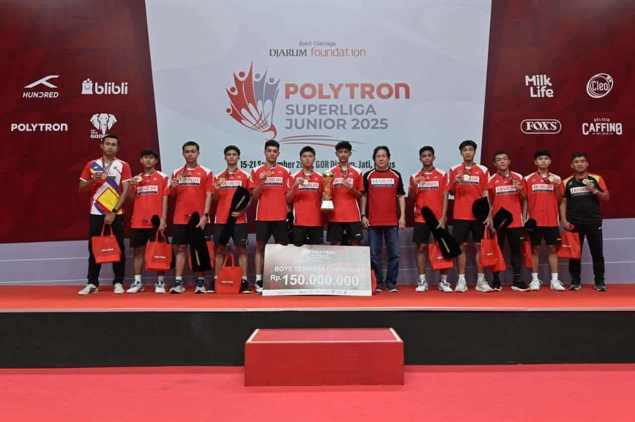 Polytron Superliga Junior 2025: Piala Sigit Budiarto dan Liem Swie King Resmi Jadi Milik PB Djarum