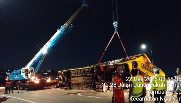 Kecelakaan Bus PO Cahya Trans di Exit Tol Krapyak, 16 Penumpang Meninggal Dunia